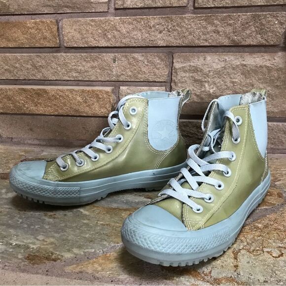 Converse All Star High Tops Rubber Waterproof Shoes sneakers 8 Blue Green - Picture 11 of 11